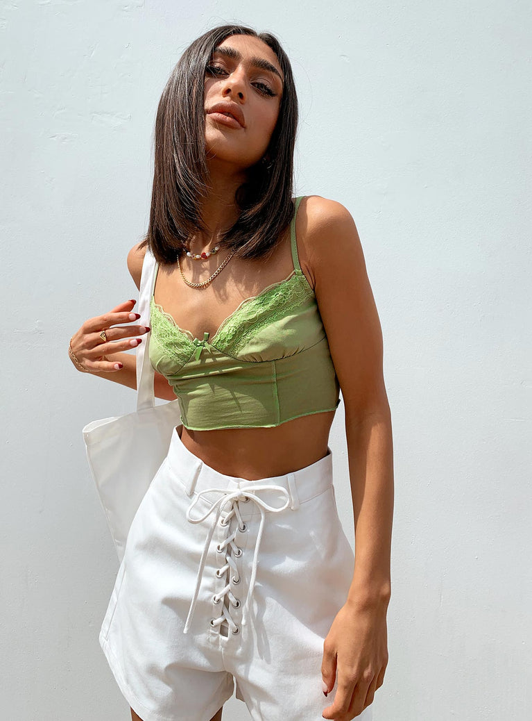 Simple Things Crop Top Green